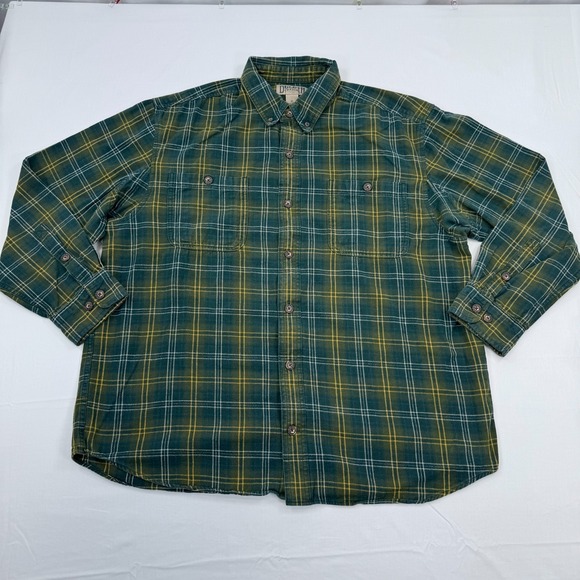 Duluth Trading Co Other - Duluth Trading Free Swinging Flannel Shirt Mens XL Green Plaid Relaxed 52007‎